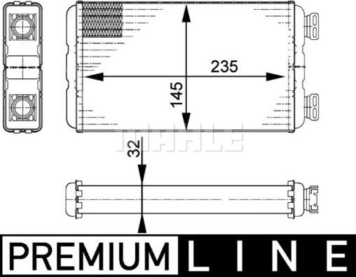 MAHLE AH 138 000P - Scambiatore calore, Riscaldamento abitacolo www.autoricambi360.it