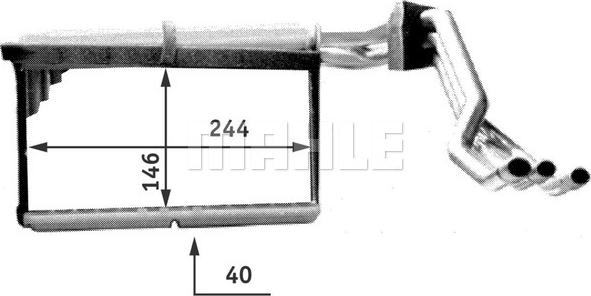 MAHLE AH 137 000P - Scambiatore calore, Riscaldamento abitacolo www.autoricambi360.it