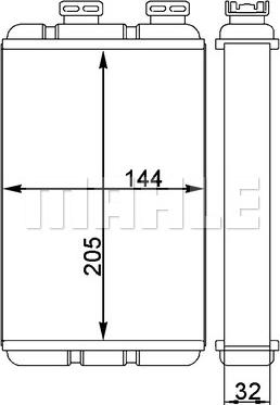 MAHLE AH 86 000S - Scambiatore calore, Riscaldamento abitacolo www.autoricambi360.it