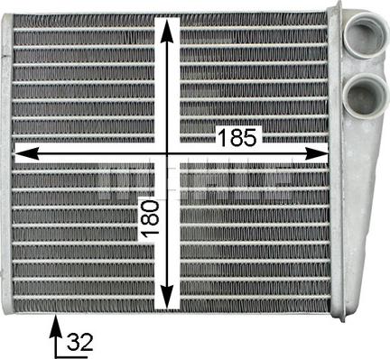 MAHLE AH 208 000S - Scambiatore calore, Riscaldamento abitacolo www.autoricambi360.it