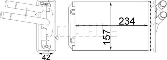 MAHLE AH 212 000S - Scambiatore calore, Riscaldamento abitacolo www.autoricambi360.it