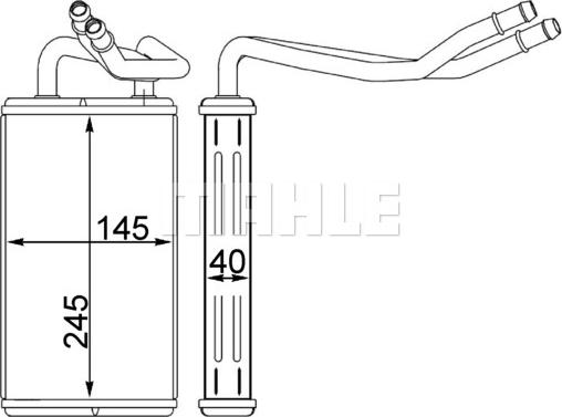 MAHLE AH 230 000S - Scambiatore calore, Riscaldamento abitacolo www.autoricambi360.it