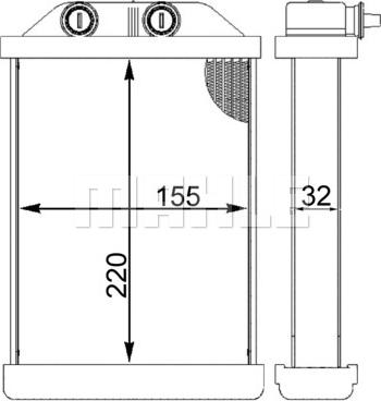 MAHLE AH 220 000S - Scambiatore calore, Riscaldamento abitacolo www.autoricambi360.it