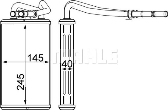 MAHLE AH 227 000S - Scambiatore calore, Riscaldamento abitacolo www.autoricambi360.it