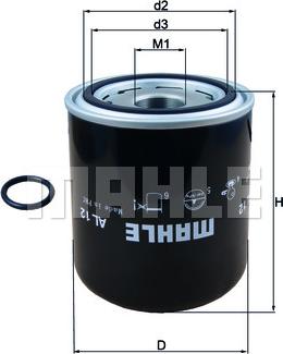 MAHLE AL 12 - Cartuccia essiccatore aria, Imp. aria compressa www.autoricambi360.it