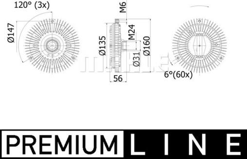 MAHLE CFC 93 001P - Giunto di collegamento, Ventilatore radiatore www.autoricambi360.it