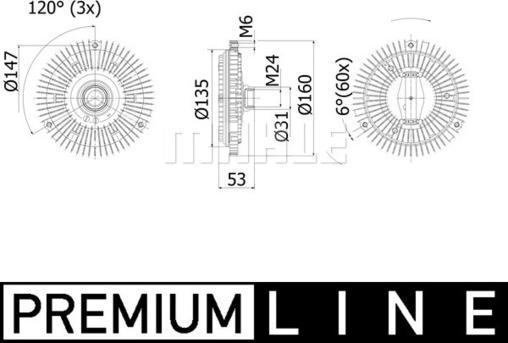 MAHLE CFC 49 001P - Giunto di collegamento, Ventilatore radiatore www.autoricambi360.it