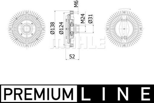 MAHLE CFC 64 001P - Giunto di collegamento, Ventilatore radiatore www.autoricambi360.it
