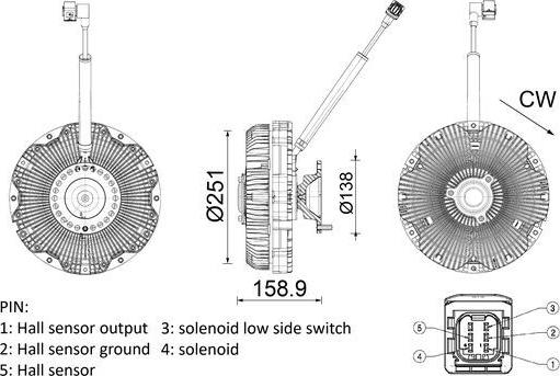 MAHLE CFC 275 000P - Giunto di collegamento, Ventilatore radiatore www.autoricambi360.it