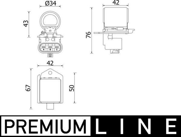MAHLE CFR 2 000P - Resistore addizionale, Elettromotore-Ventola radiatore www.autoricambi360.it