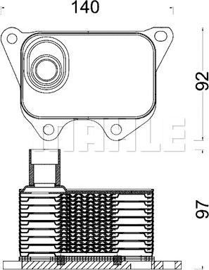 MAHLE CLC 185 000S - Radiatore olio, Olio motore www.autoricambi360.it
