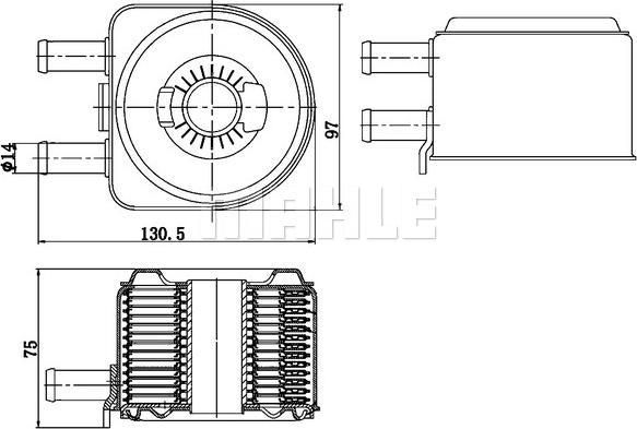 MAHLE CLC 176 000S - Radiatore olio, Olio motore www.autoricambi360.it