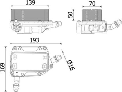 MAHLE CLC 351 000P - Radiatore olio, Cambio automatico www.autoricambi360.it