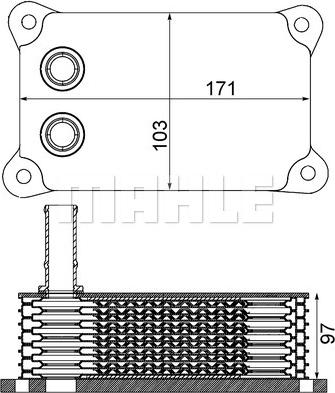MAHLE CLC 200 000S - Radiatore olio, Olio motore www.autoricambi360.it