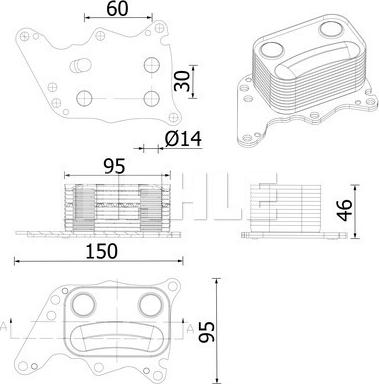 MAHLE CLC 278 000S - Radiatore olio, Olio motore www.autoricambi360.it