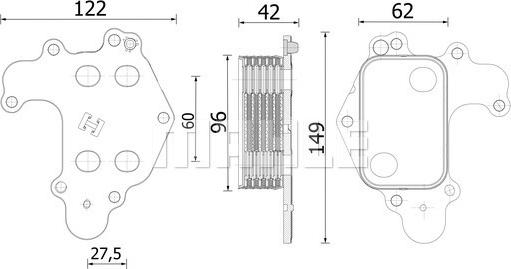 MAHLE CLC 273 000S - Radiatore olio, Olio motore www.autoricambi360.it