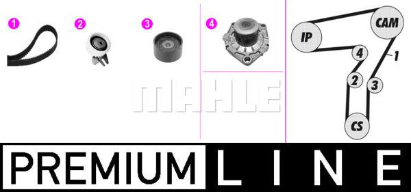 MAHLE CPK 100 000P - Pompa acqua + Kit cinghie dentate www.autoricambi360.it