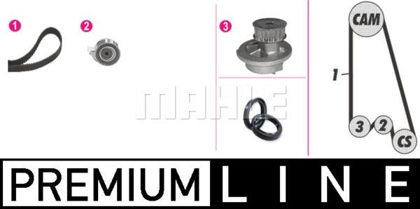 MAHLE CPK 1 000P - Pompa acqua + Kit cinghie dentate www.autoricambi360.it