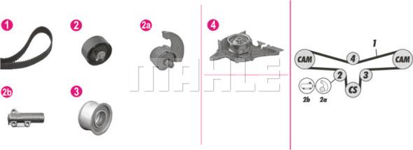MAHLE CPK 102 000P - Pompa acqua + Kit cinghie dentate www.autoricambi360.it