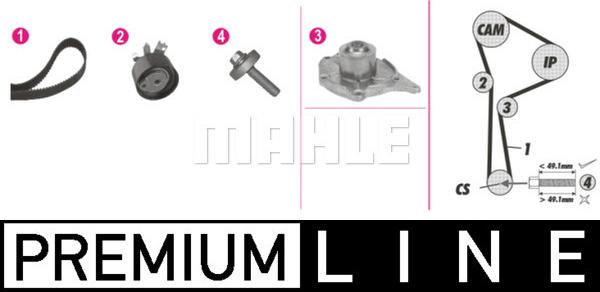 MAHLE CPK 119 000P - Pompa acqua + Kit cinghie dentate www.autoricambi360.it
