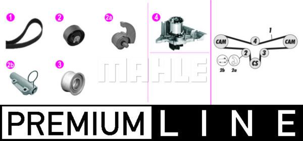 MAHLE CPK 130 000P - Pompa acqua + Kit cinghie dentate www.autoricambi360.it