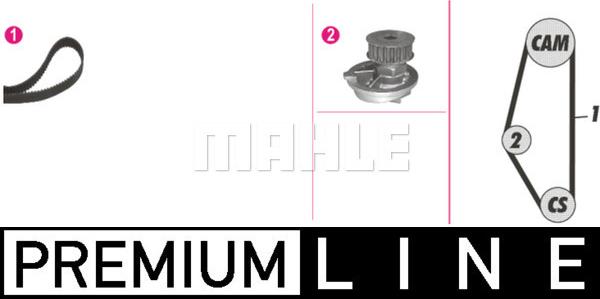 MAHLE CPK 125 000P - Pompa acqua + Kit cinghie dentate www.autoricambi360.it
