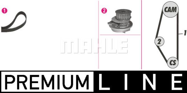 MAHLE CPK 17 000P - Pompa acqua + Kit cinghie dentate www.autoricambi360.it