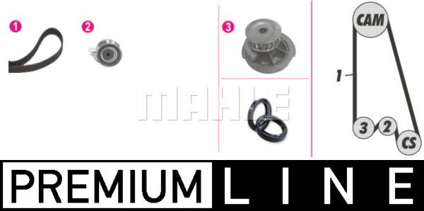 MAHLE CPK 36 000P - Pompa acqua + Kit cinghie dentate www.autoricambi360.it
