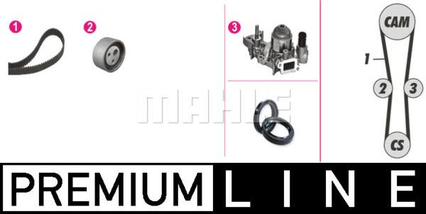 MAHLE CPK 3 000P - Pompa acqua + Kit cinghie dentate www.autoricambi360.it