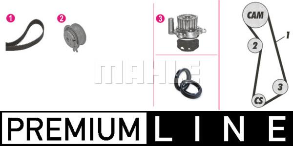 MAHLE CPK 32 000P - Pompa acqua + Kit cinghie dentate www.autoricambi360.it