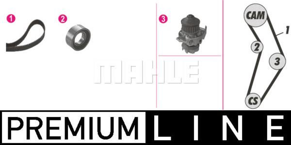 MAHLE CPK 7 000P - Pompa acqua + Kit cinghie dentate www.autoricambi360.it