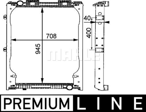 MAHLE CR 685 000P - Radiatore, Raffreddamento motore www.autoricambi360.it