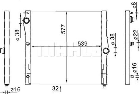 MAHLE CR 1904 000S - Radiatore, Raffreddamento motore www.autoricambi360.it