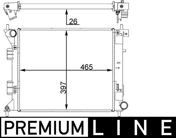 MAHLE CR 1407 000P - Radiatore, Raffreddamento motore www.autoricambi360.it