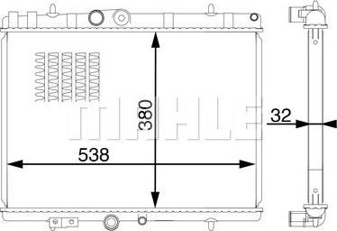 MAHLE CR 1598 000S - Radiatore, Raffreddamento motore www.autoricambi360.it