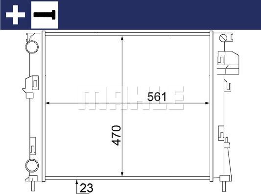 MAHLE CR 1504 000S - Radiatore, Raffreddamento motore www.autoricambi360.it