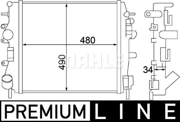 MAHLE CR 1507 000P - Radiatore, Raffreddamento motore www.autoricambi360.it