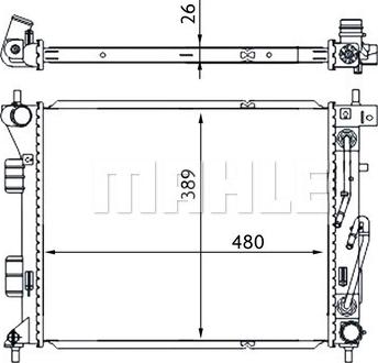 MAHLE CR 1694 000S - Radiatore, Raffreddamento motore www.autoricambi360.it