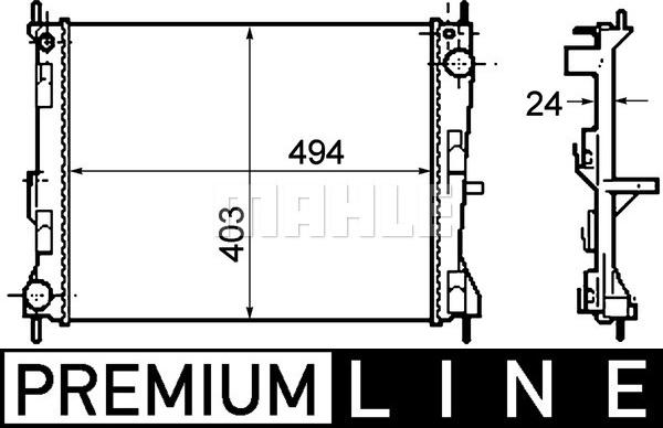 MAHLE CR 1691 000P - Radiatore, Raffreddamento motore www.autoricambi360.it