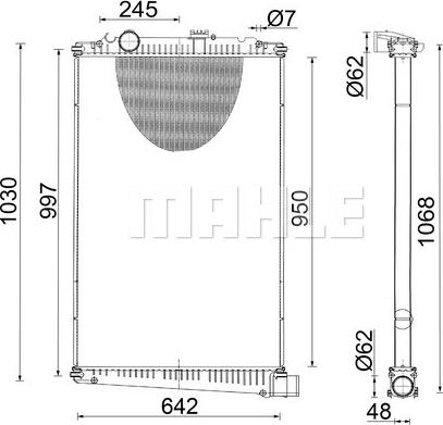 MAHLE CR 1048 001S - Radiatore, Raffreddamento motore www.autoricambi360.it