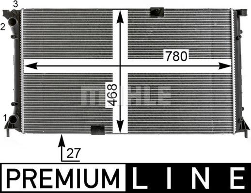 MAHLE CR 18 000P - Radiatore, Raffreddamento motore www.autoricambi360.it
