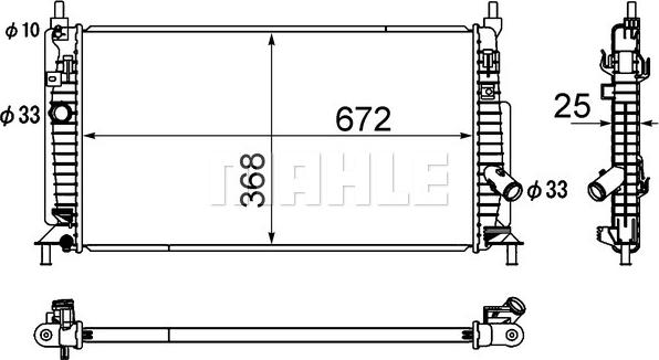 MAHLE CR 1888 000S - Radiatore, Raffreddamento motore www.autoricambi360.it