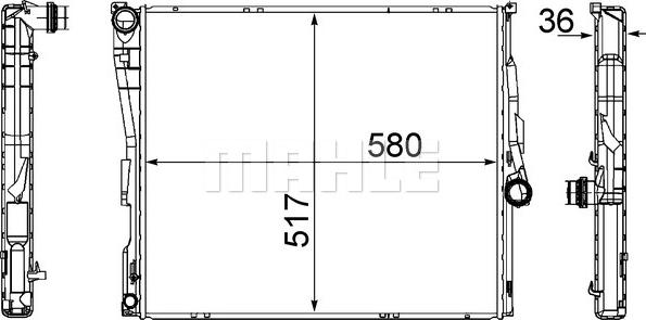 MAHLE CR 1393 000S - Radiatore, Raffreddamento motore www.autoricambi360.it