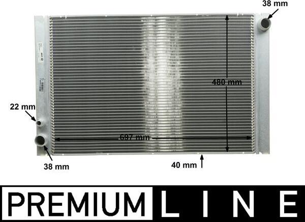MAHLE CR 1204 000P - Radiatore, Raffreddamento motore www.autoricambi360.it