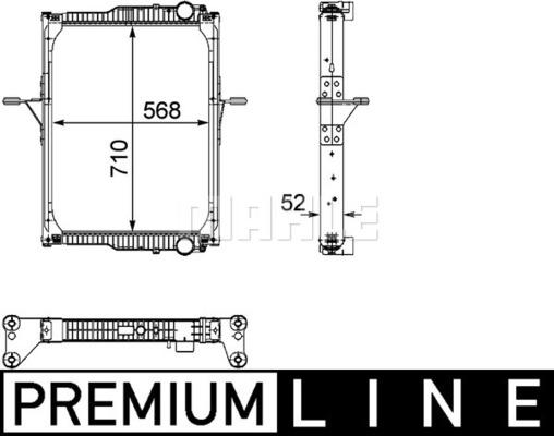 MAHLE CR 822 000P - Radiatore, Raffreddamento motore www.autoricambi360.it