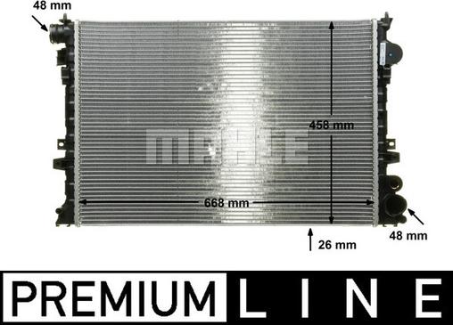 MAHLE CR 206 000P - Radiatore, Raffreddamento motore www.autoricambi360.it