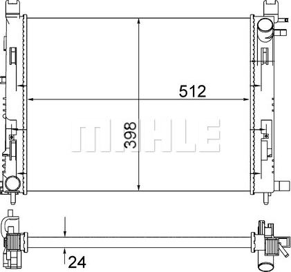 MAHLE CR 2166 001S - Radiatore, Raffreddamento motore www.autoricambi360.it