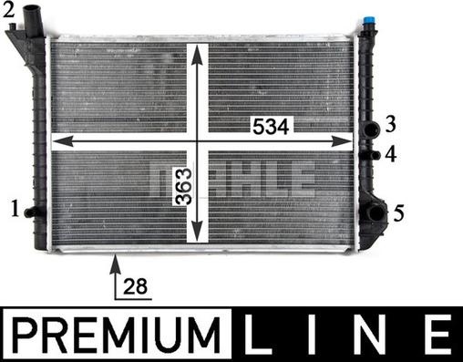 MAHLE CR 212 000P - Radiatore, Raffreddamento motore www.autoricambi360.it