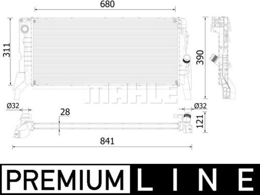 MAHLE CR 2310 000P - Radiatore, Raffreddamento motore www.autoricambi360.it