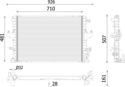 MAHLE CR 2746 000P - Radiatore, Raffreddamento motore www.autoricambi360.it